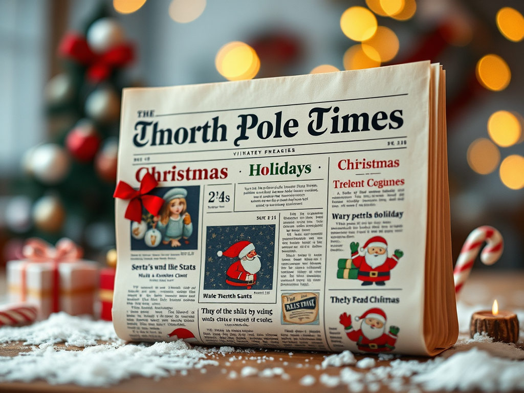 Whimsical Newspaper Christmas Card Ideas